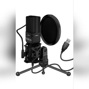 IUKUS USB Microphone, PC Microphone for Computer with Stand & Filter USB Condens